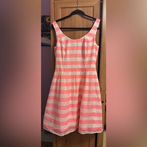 Lilly Pulitzer Pink and White Striped Sleeveless Dress